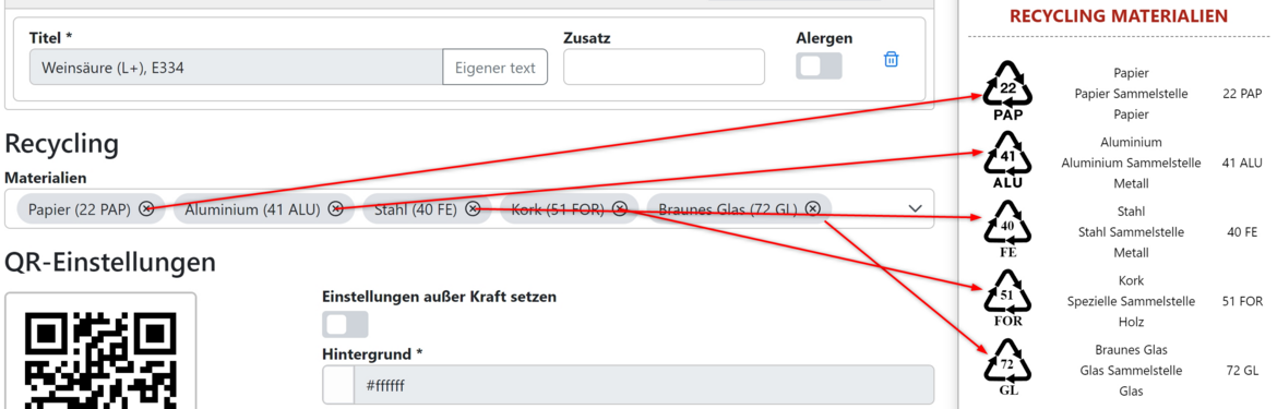 Recycling-Informationen werden direkt in der Liveansicht angezeigt