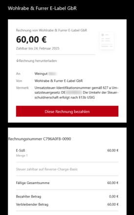 So sieht die E-Mail von uns aus: