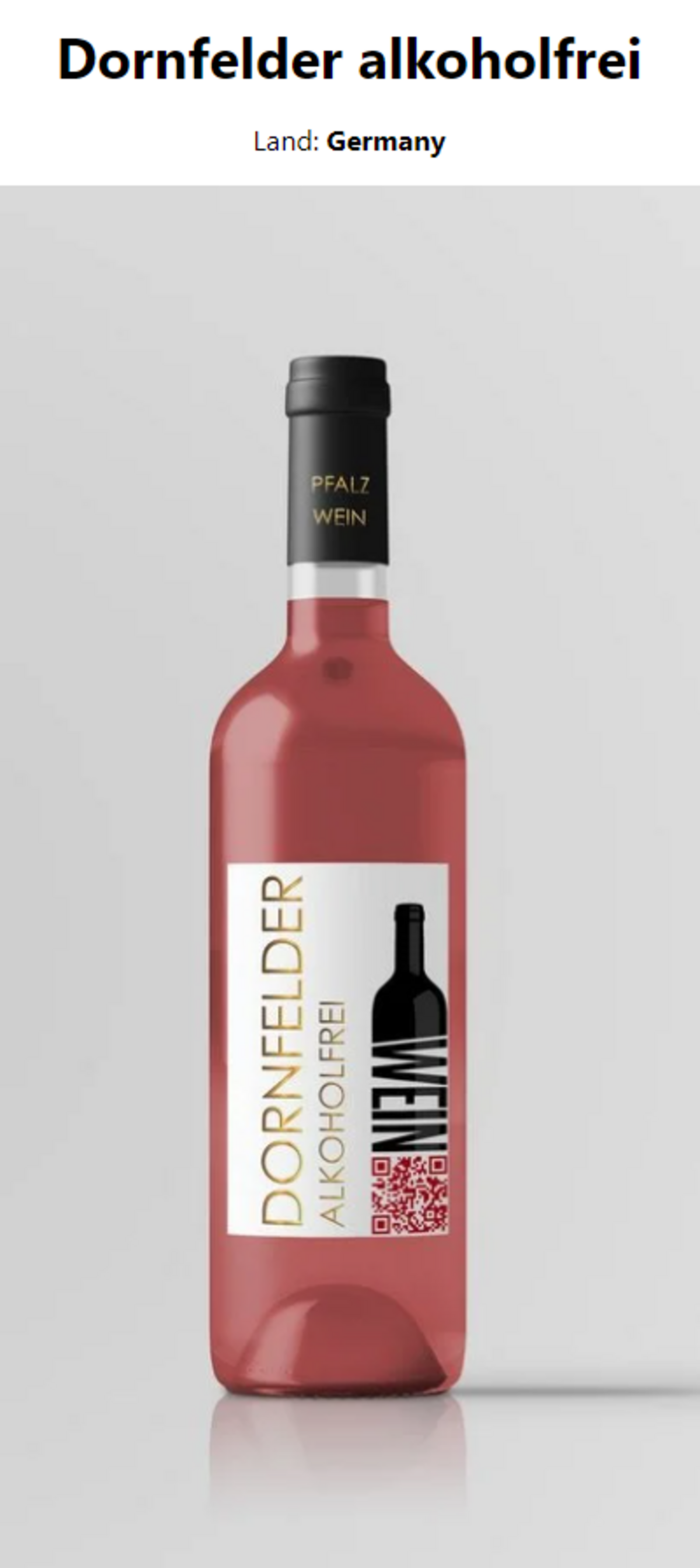 E Label Beispiel alkoholfreier Wein - E Label auch für alkoholfreie Getränke