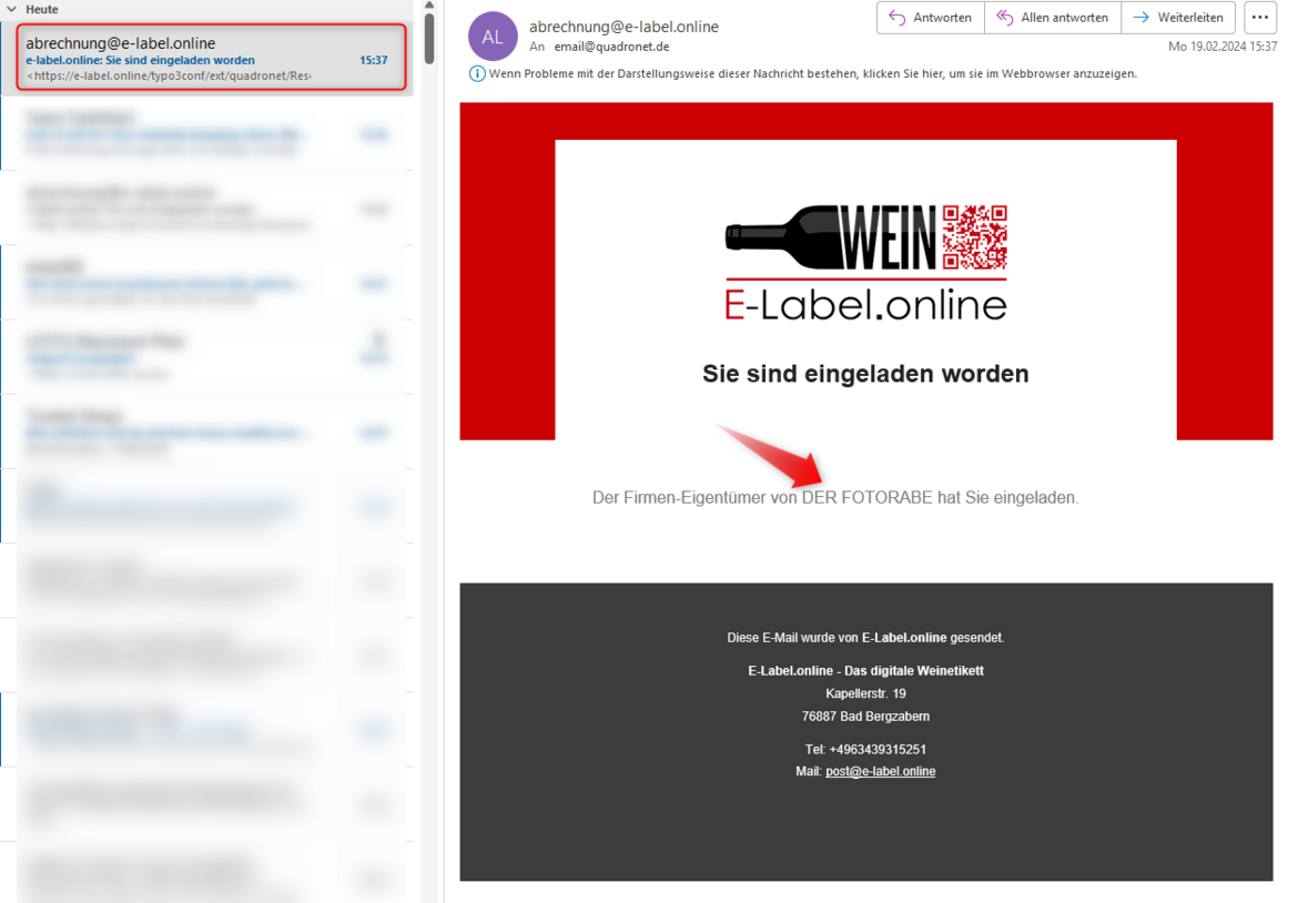 Ihre Druckerei oder Partner erhält eine Info-Email Ihre Druckerei oder Partner erhält eine Info-Email