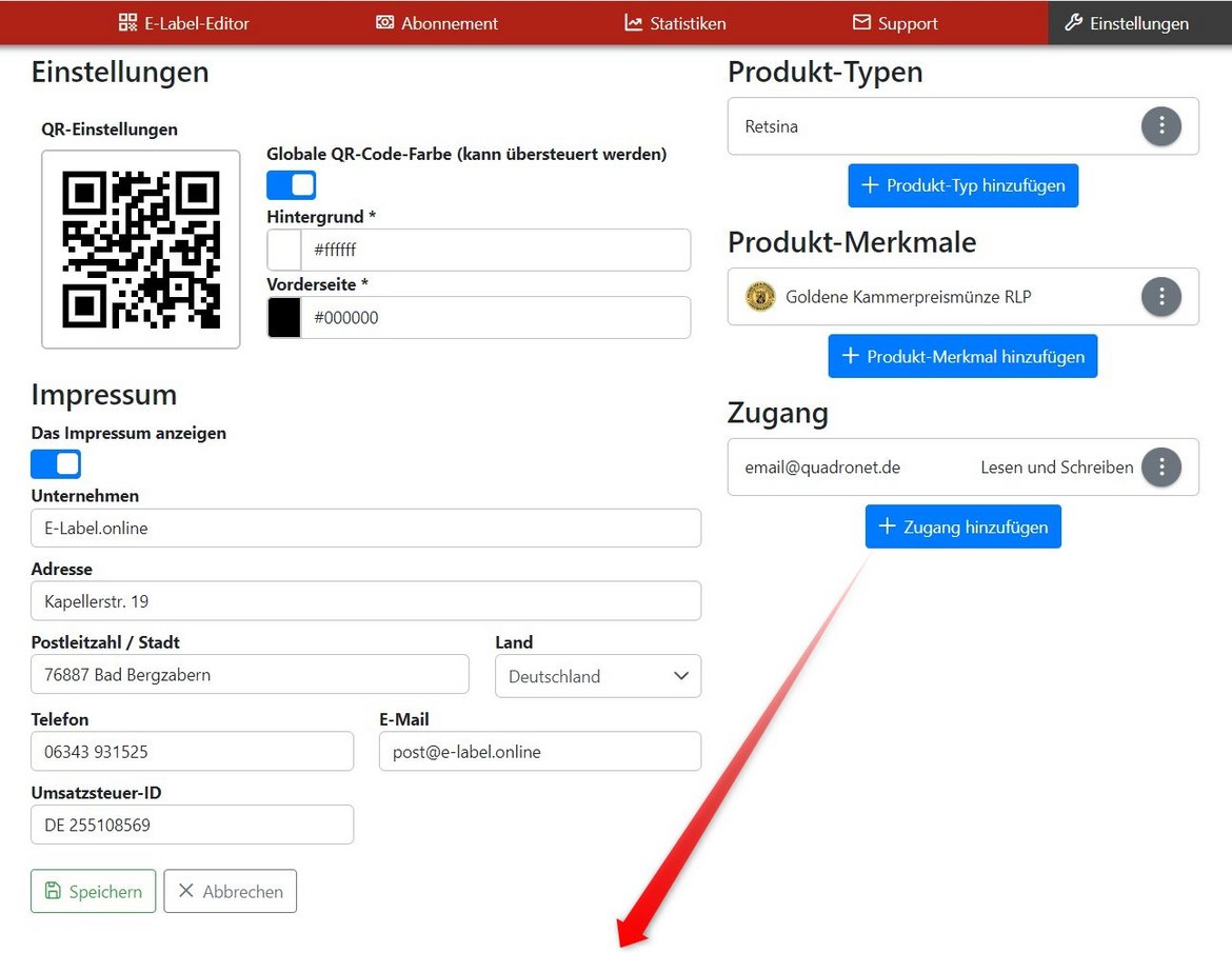 NEU Benutzerrollen für die E-Label Software QR Codes