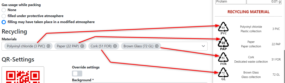 Recycling information is displayed directly in the live view Recycling information is displayed directly in the live view